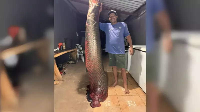 Pirarucu gigante de 130 kg é fisgado no Triângulo Mineiro — veja o tamanho do 'monstro'!