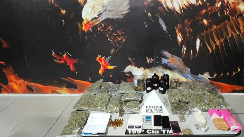 PM descobre esconderijo de drogas vindas do Paraguai após roubo a pedestre em Uberlândia