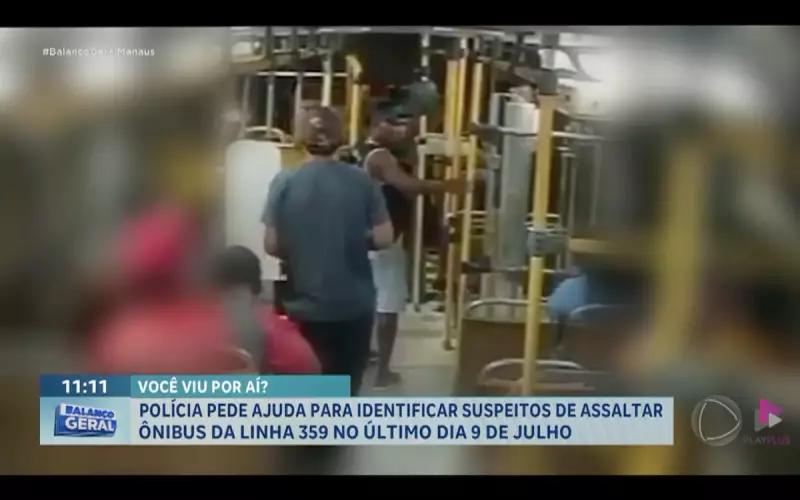Polícia de Manaus busca ajuda para identificar bandidos que assaltaram ônibus da linha 359 — Veja detalhes!
