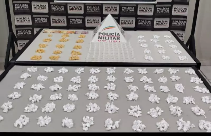 Polícia descobre mais de mil papelotes de cocaína escondidos em tanque de lavar roupa em Muriaé