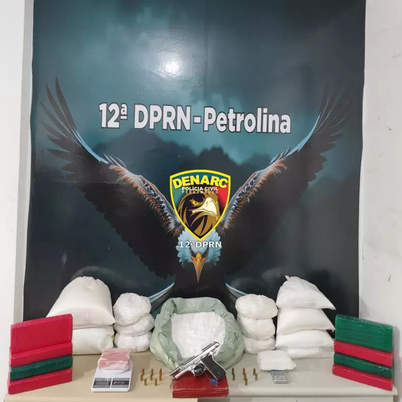Polícia desmonta laboratório de cocaína em Petrolina: operação apreende drogas e prende suspeitos