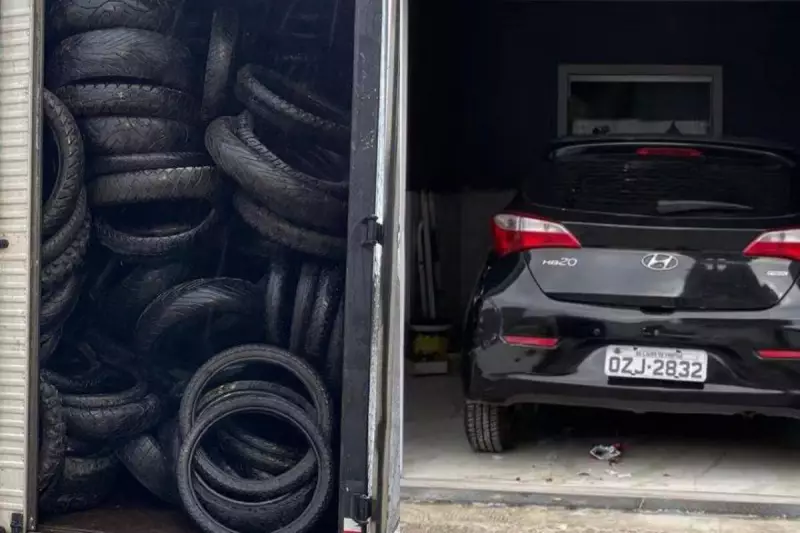 Polícia recupera carga de 431 pneus e carro roubado em Feira de Santana