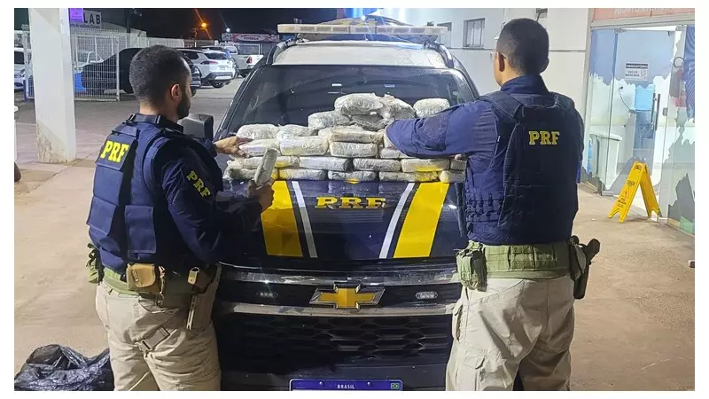 PRF apreende 41 kg de drogas em caminhão na BR-135: carga milionária interceptada no Maranhão