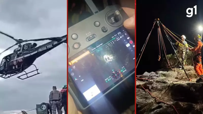Resgate com drones, helicóptero e rapel: como foi a operação para recuperar corpo de menina em cânion no RS