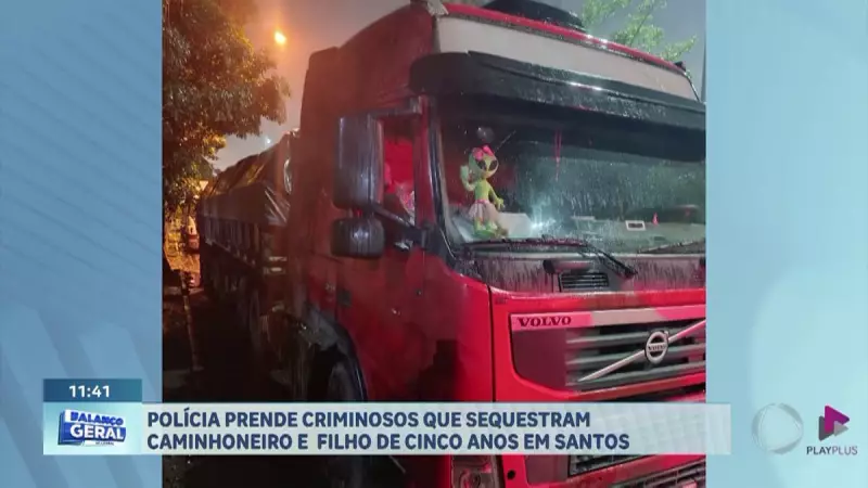 Resgate dramático em Santos: caminhoneiro e sobrinha escapam de sequestro após ação policial intensa