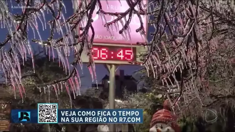Santa Catarina bate recorde de frio com temperatura de 1,0°C — veja detalhes!