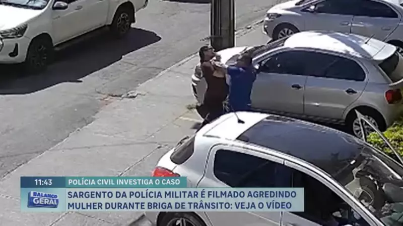 Sargento da PM é flagrado agredindo mulher em briga de trânsito no DF; vídeo choca