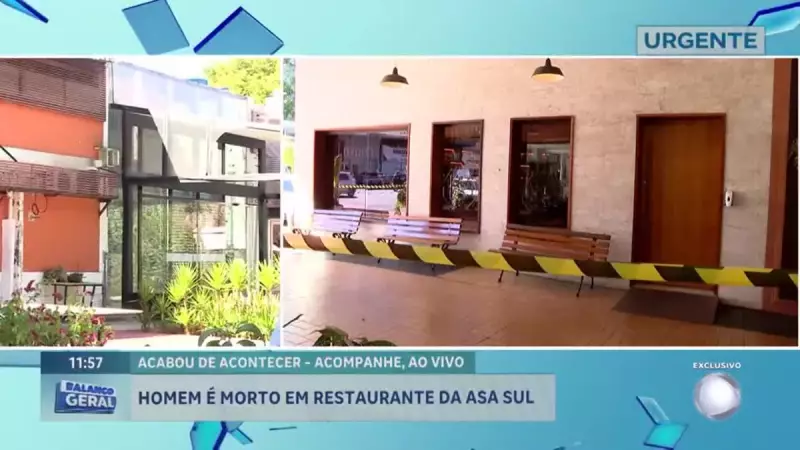 Tentativa de assalto termina em tragédia: homem morto em restaurante na Asa Sul, Brasília