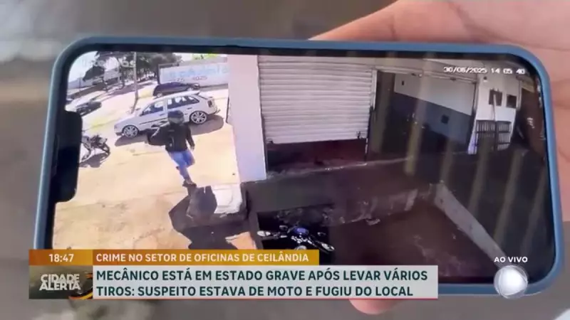 Tentativa de homicídio choca Ceilândia: Mecânico é baleado e suspeito foge em moto furtada