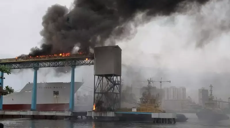 Terminal do Porto de Santos é condenado a pagar R$ 28 milhões por ajuda durante incêndio — Justiça decide