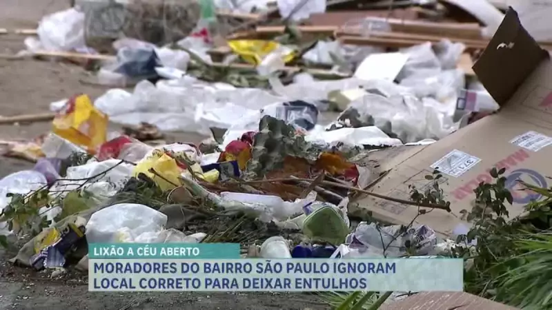 Terreno vira lixão a céu aberto e gera revolta em bairro de Belo Horizonte