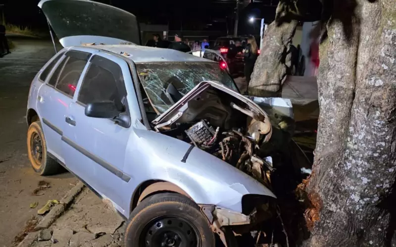 Tragédia em Anápolis: Motorista morre após fugir de blitz e colidir contra árvore em fuga desesperada
