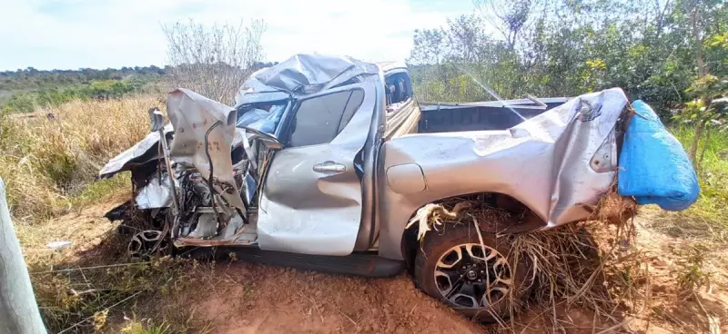 Tragédia em MS: Idoso morre após capotamento de caminhonete em rodovia