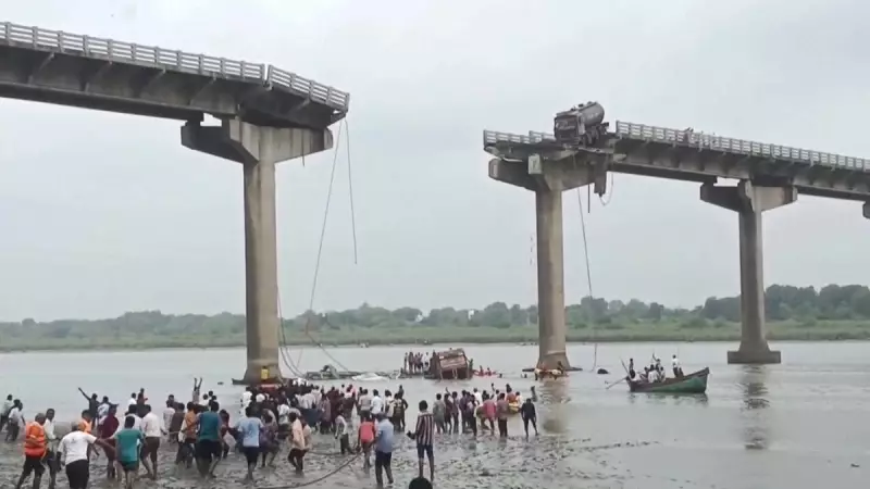 Tragédia na Índia: Ponte desaba e deixa mortos e feridos em desastre chocante