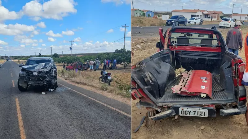 Tragédia no Piauí: idoso de 74 anos e porco morrem em colisão violenta entre carros