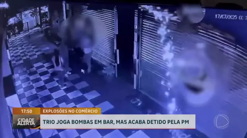 Trio é detido após atacar bar com fogos de artifício na Asa Norte: veja o vídeo chocante