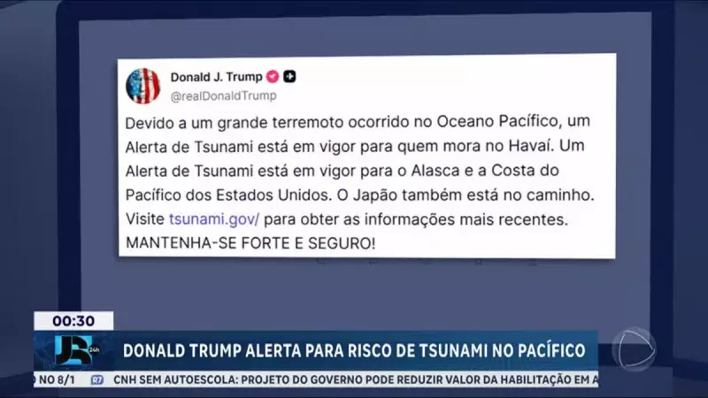 Trump alerta para possível tsunami no Havaí: o que sabemos até agora?