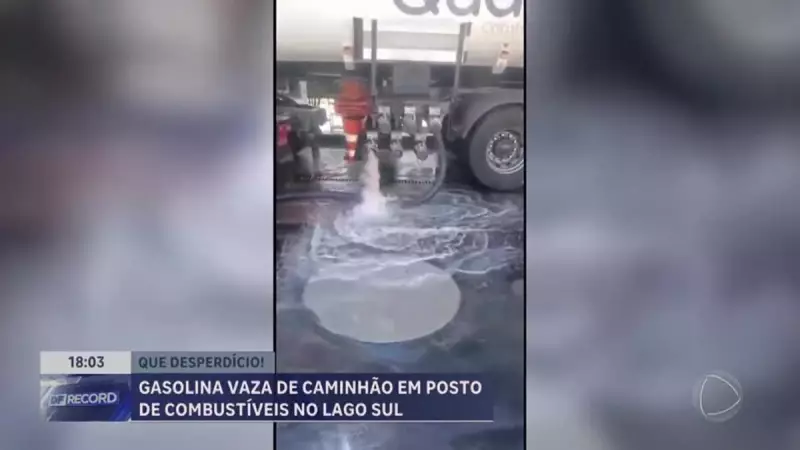 Vazamento de gasolina em posto do DF gera emergência ambiental — veja o impacto