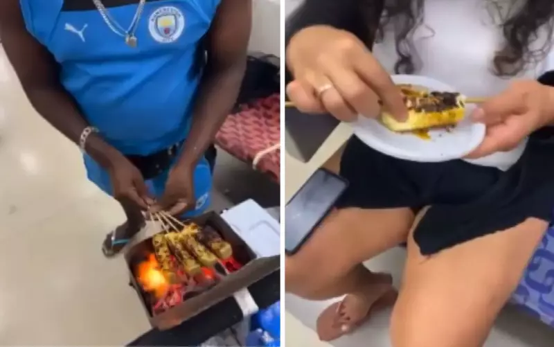 Vendedor é flagrado assando queijo dentro do metrô de Salvador; vídeo viraliza