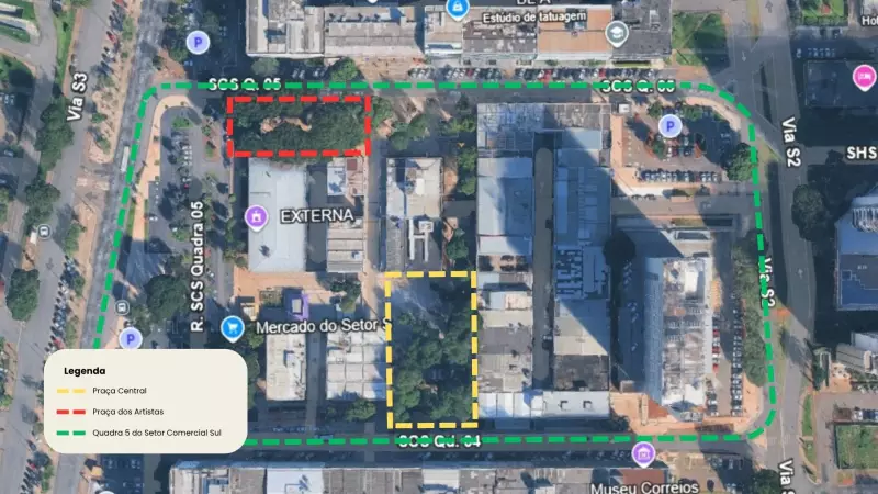 Vendedores ambulantes realocados para o Setor Comercial Sul terão que pagar taxa mensal de R$ 10 | Veja o mapa
