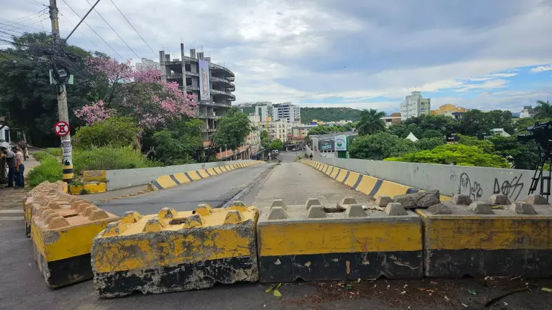 Viaduto Filadélfia continua interditado em Valadares após quatro meses por risco estrutural