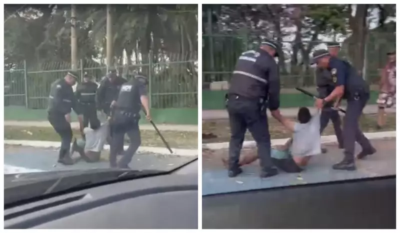 Vídeo chocante mostra GCMs agredindo homem negro com tapas e cassetetes em SP