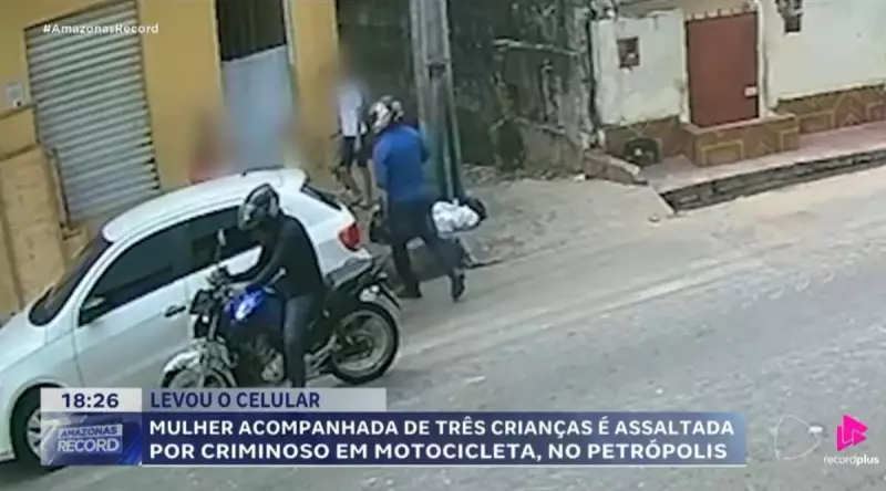 AMAZONAS EM CHOQUE: Mãe com 3 crianças é assaltada em plena luz do dia em Manaus — Veja os detalhes