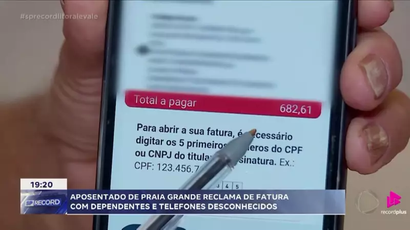 Aposentado de Praia Grande Recebe Conta de Telefone com Cobranças Absurdas de Dependentes Fantasmas — Veja o que Fazer