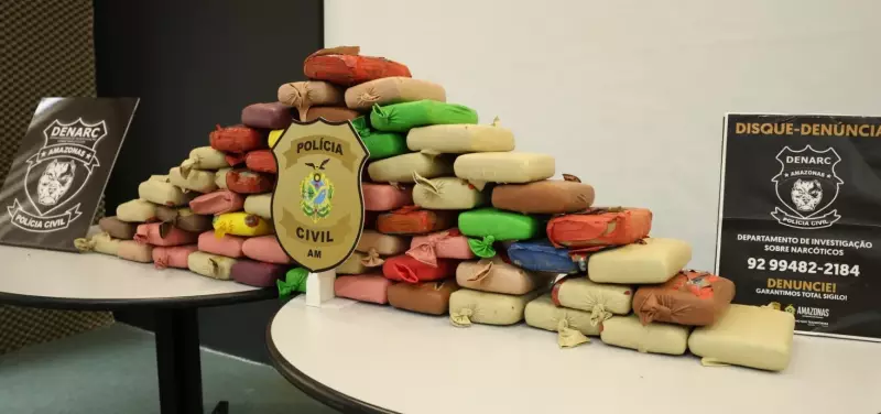 Apreendidos 65 kg de maconha em Manaus: suspeito de tráfico interestadual é preso em operação policial