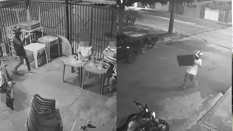 ARRESTÃO CHOCANTE: Bandidos apontam arma para criança durante assalto a restaurante em Teresina