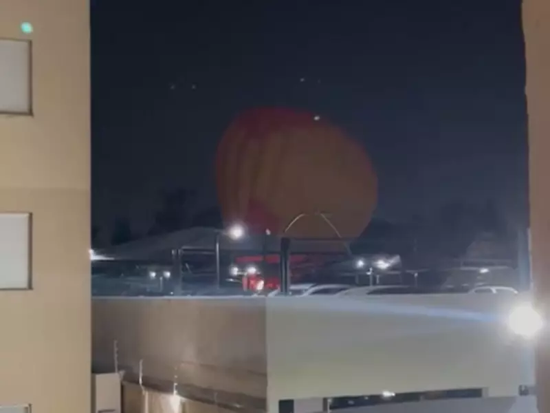 Balão quase decola em condomínio de Hortolândia: moradores filmam cena insólita