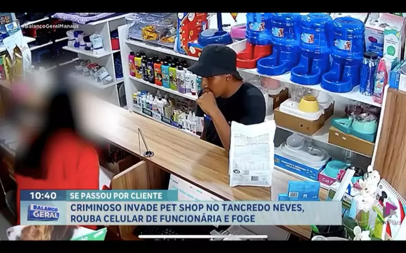 Bandido se passa por cliente e rouba celular de funcionária em Manaus — veja como aconteceu!