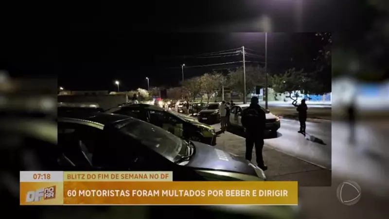 Blitz do Detran no DF flagra 60 motoristas bêbados em ação surpresa — multas pesadas e apreensões