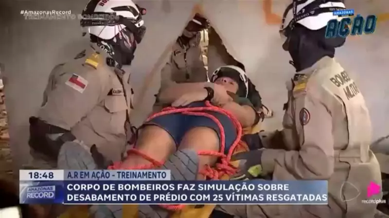 Bombeiros do Amazonas Realizam Simulação Realista de Desabamento em Manaus | Treinamento de Resgate de Alto Impacto
