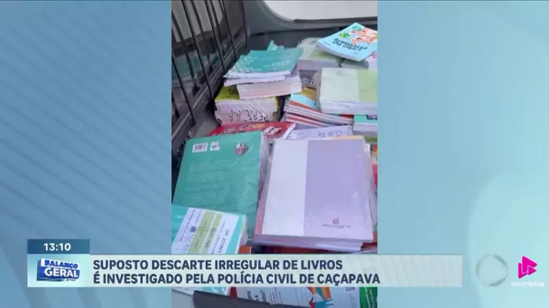 Caçapava vira lixão de livros didáticos: Polícia investiga crime ambiental e desperdício de material escolar
