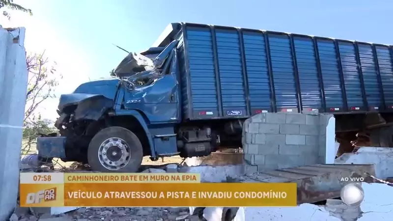Caminhão desgovernado causa destruição em condomínio próximo ao Catetinho, no DF — Veja o vídeo!