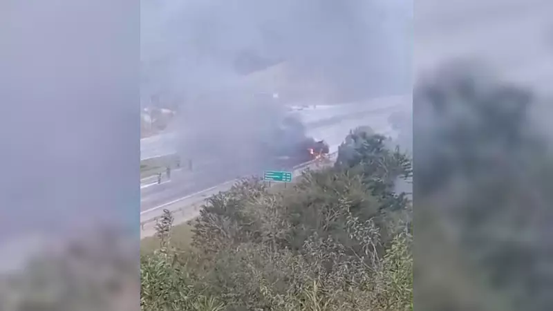 Caminhão explode e causa caos na Rodovia Castello Branco, em Sorocaba; veja vídeos