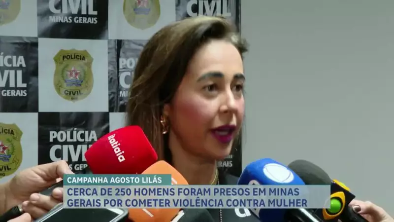 Campanha Agosto Lilás: Quase 250 Agressores Presos em Minas Gerais em Ação de Combate à Violência Contra a Mulher