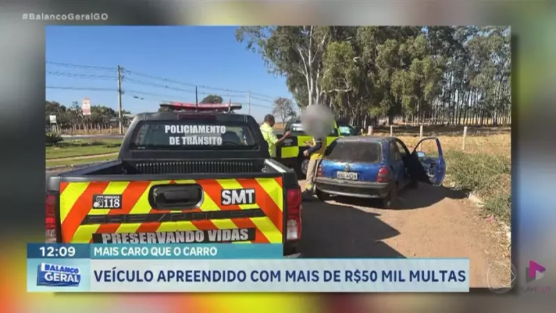 Carro com R$ 50 mil em multas é apreendido em Senador Canedo — veja os detalhes