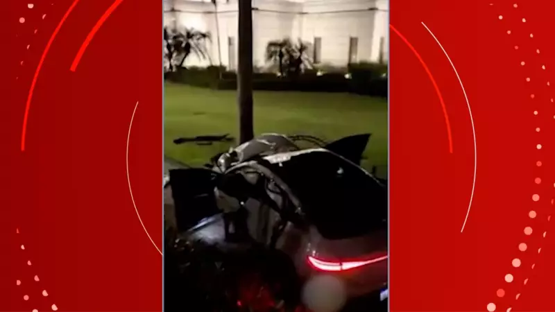Carro de Luxo Invade Templo Sagrado em Belém: Veja o Estrago!