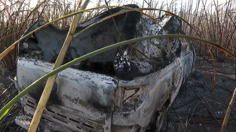Carro furtado e incendiado pode ter causado incêndio em canavial que assustou Ribeirão Preto