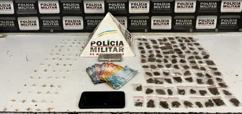 Casal com 17 prisões é flagrado com drogas novamente em Divinópolis; história se repete