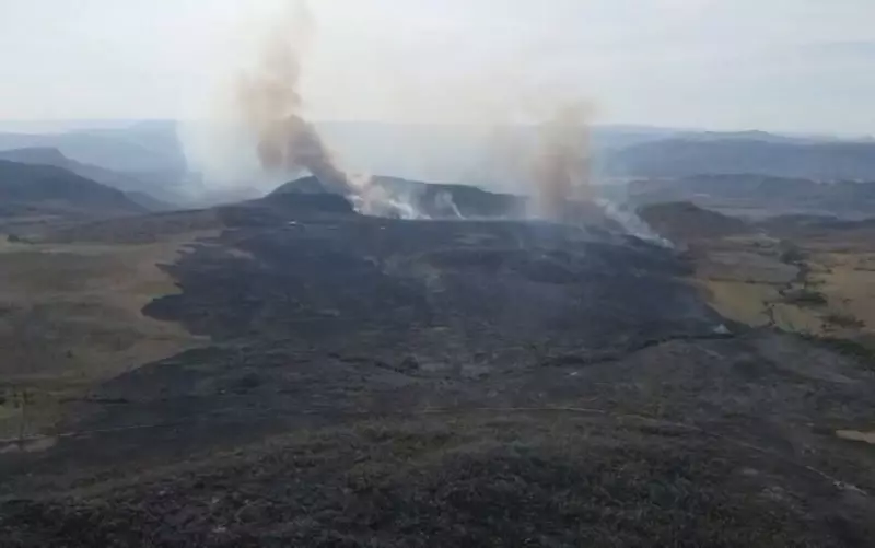 Chapada dos Veadeiros em Chamas: Incêndio de Grandes Proporções Ameaça Patrimônio Natural de Goiás