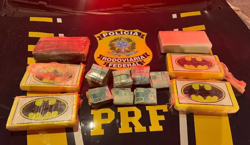 Cocaína com símbolo do Batman apreendida em carro na BR-101: veja os detalhes da operação policial