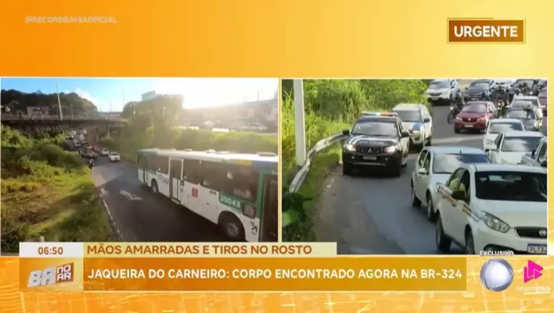 Corpo com mãos amarradas e marcas de tiros é encontrado na BR-324 — mistério choca motoristas