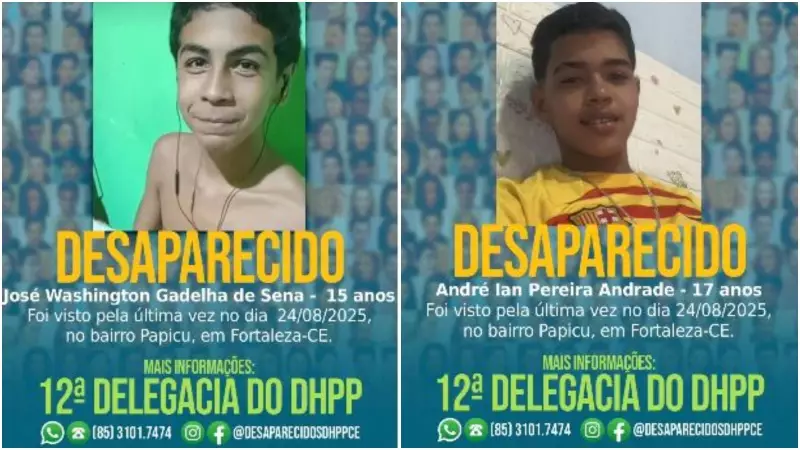 Desaparecimento em Fortaleza: Três Adolescentes Sumiram Sem Deixar Rastros e Famílias Estão Desesperadas