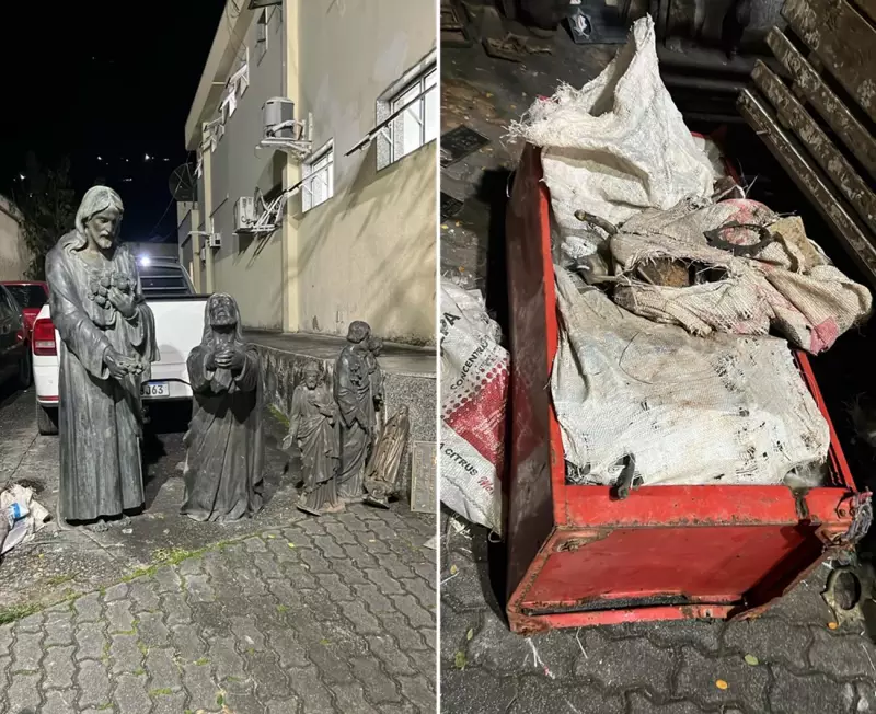 Descoberta Chocante: Obras Sacras Valiosas Encontradas em Caminhão de Entulho em Cachoeira de Macacu