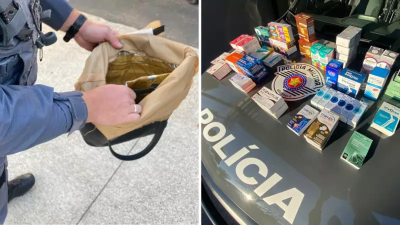 Dupla é flagrada com remédios furtados e bolsa bloqueadora em São José dos Campos
