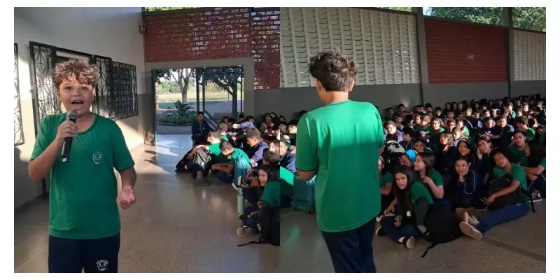 Estudante de Rondônia emociona web com voz angelical em festival escolar — vídeo viraliza!