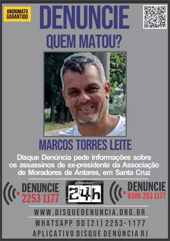 Ex-presidente de associação de moradores do Antares é assassinado a tiros: Disque-Denúncia busca pistas